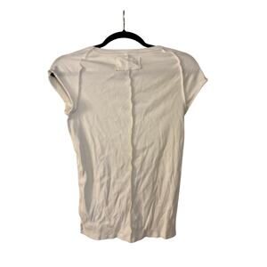 Free People Ever Had Tee Shirt White Size Large Basic Essential Cotton Ribbed